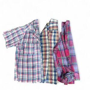 BUNDLE‎ OF 3 TRUE VINTAGE WESTERN STYLE BUTTON UP SHIRTS 20' PTP